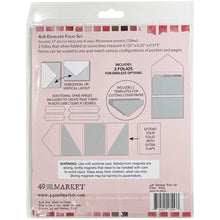 Load image into Gallery viewer, Scrapbooking: 49 And Market Foundations 4"X6" Envelope Folio Set-White