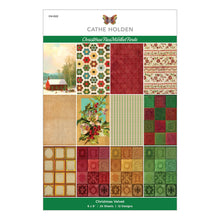 Load image into Gallery viewer, Specialty Paper: CHRISTMAS VELVET 6 X 9-INCH PAPER PAD FROM THE CHRISTMAS FLEA MARKET FINDS COLLECTION BY CATHE HOLDEN