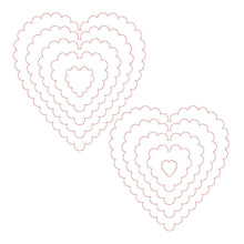 Load image into Gallery viewer, Dies: Honey Bee Stamps-Scallop Hearts | Honey Cuts