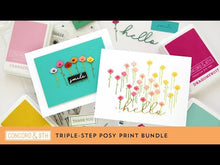 Load and play video in Gallery viewer, Stamps: Concord & 9th-Triple-Step Posy Print Stamp Set