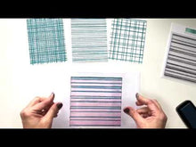 Load and play video in Gallery viewer, Stamps: Concord & 9th-Sketched Stripes Background Stamp