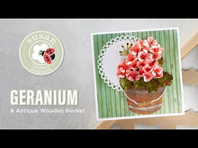 Load and play video in Gallery viewer, Dies: Spellbinders-Geranium and Antique Wooden Bucket