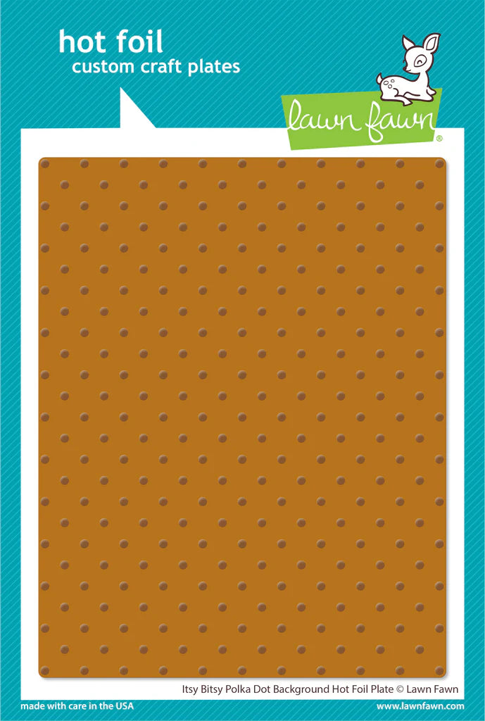 Hot Foil: Lawn Fawn-Itsy Bitsy Polka Dot Background Hot Foil Plate