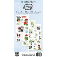 Load image into Gallery viewer, Embellishments: 49 and Market-Summer Porch Botanical Rub-on Transfer Set
