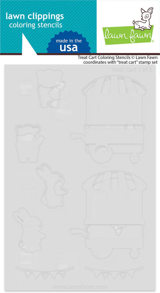 Stencils: Lawn Fawn-Treat Cart Coloring Stencils