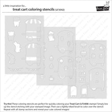 Load image into Gallery viewer, Stencils: Lawn Fawn-Treat Cart Coloring Stencils
