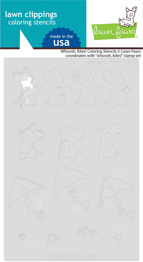 Stencils: Lawn Fawn-Whoosh, Kites! Coloring Stencils