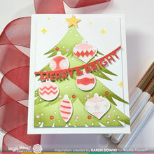 Load image into Gallery viewer, Dies and Stencil: Waffle Flower-Retro Christmas Tree Die-n-stencil
