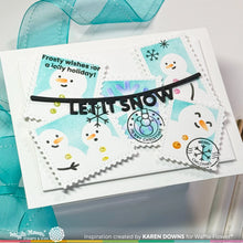 Load image into Gallery viewer, Stencils: Waffle Flower-Postage Collage Snowman Stencil
