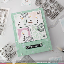 Load image into Gallery viewer, Stencils: Waffle Flower-Postage Collage Snowman Stencil
