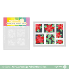 Load image into Gallery viewer, Stencils: Waffle Flower-Postage Collage Poinsettia Stencil
