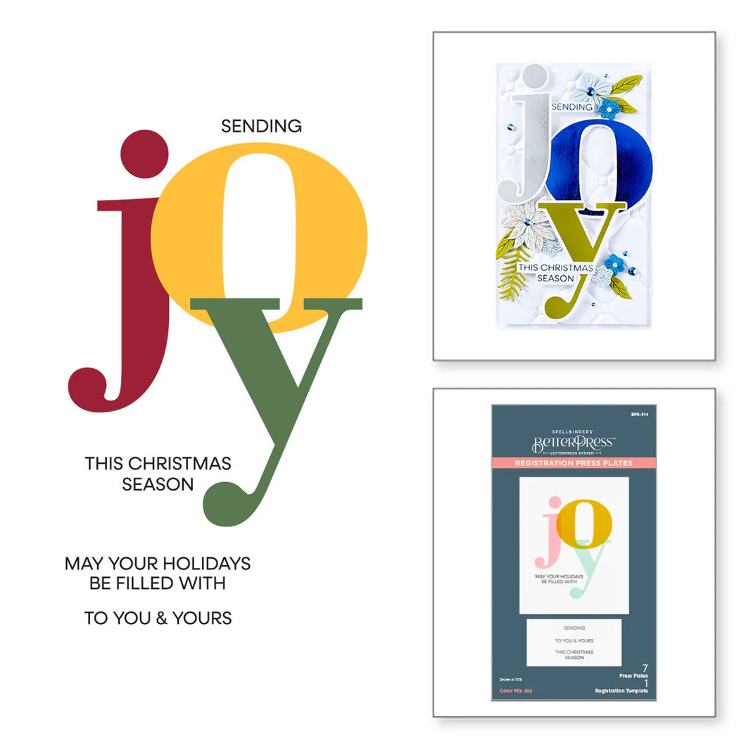 Bettter Press: Spellbinders-COLOR MIX JOY REGISTRATION BETTER  PRESS PLATES