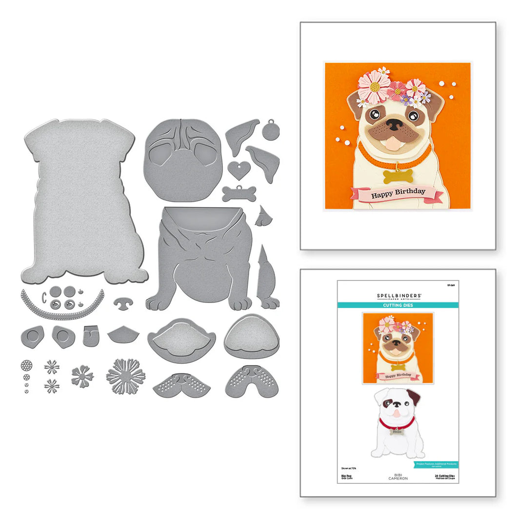 Dies: Spellbinders-BIG PUG ETCHED DIES