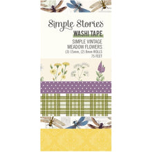 Load image into Gallery viewer, Embellishments: Simple Vintage Meadow Flowers Washi Tape-5/Pkg
