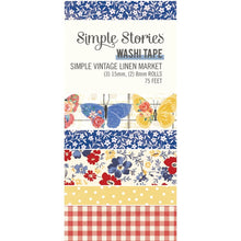 Load image into Gallery viewer, Embellishments: Simple Vintage Linen Market Washi Tape-5/Pkg
