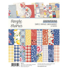 Load image into Gallery viewer, 6x8 Paper: Simple Stories Double-Sided Paper Pad 6&quot;X8&quot; 24/Pkg-Simple Vintage Linen Market
