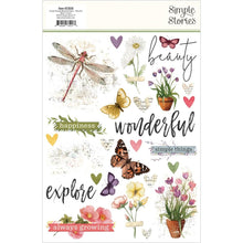 Load image into Gallery viewer, Embellishments: Simple Vintage Meadow Flowers Rub-ons
