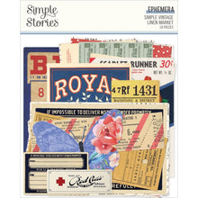 Load image into Gallery viewer, Embellishments: Simple Vintage Linen Market Ephemera
