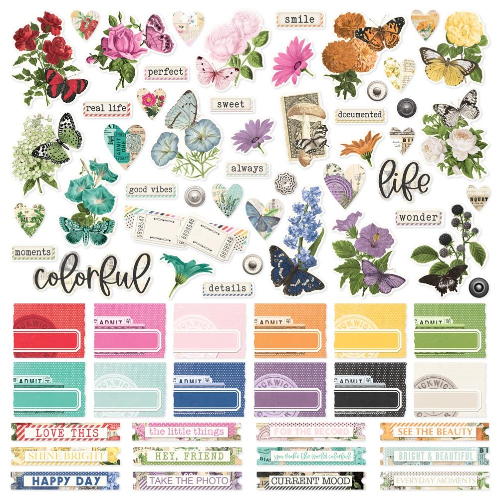 Embellishments: Simple Stories Cardstock Stickers 12