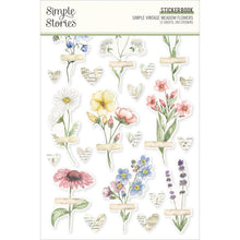 Load image into Gallery viewer, Embellishments: Simple Stories Sticker Book-Simple Vintage Meadow Flowers
