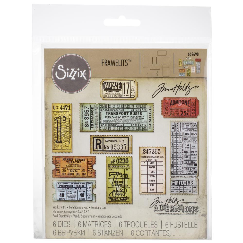 Dies: Sizzix Framelits Dies By Tim Holtz-Ticket Booth