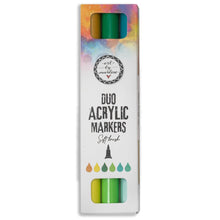 Load image into Gallery viewer, Coloring Tools: Studio Light Art By Marlene-Nr. 28 Greens Duo Acrylic Markers 3/Pkg
