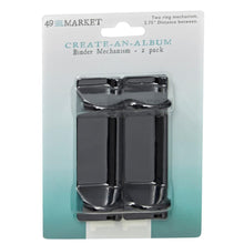 Load image into Gallery viewer, Scrapbooking: 49 And Market Create-An-Album Binder Mechanism-Black
