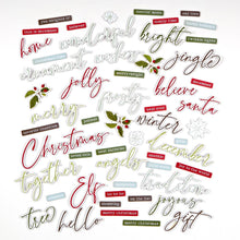 Load image into Gallery viewer, Embellishments: 49 And Market-Evergreen Season Chipboard Words
