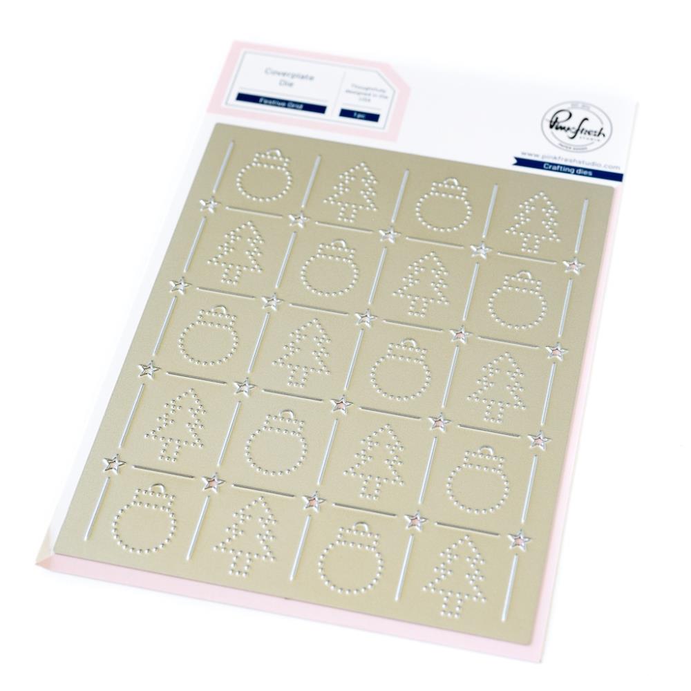 Die: Pinkfresh Studio-Festive Grid Coverplate Die