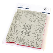 Load image into Gallery viewer, Stamps: Pinkfresh Studio- Poinsettia Frame Cling Stamp 4.25&quot;X5.5&quot;
