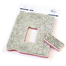 Load image into Gallery viewer, Stamps: Pinkfresh Studio- Poinsettia Frame Cling Stamp 4.25&quot;X5.5&quot;
