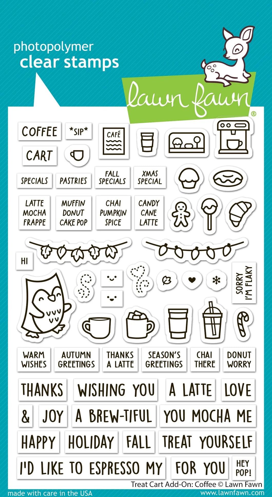 Stamps: Lawn Fawn-Treat Cart Add-On:Coffee