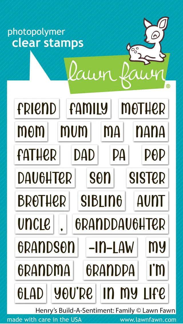 Stamps: Lawn Fawn-Henry’s Build-A-Sentiment: Family