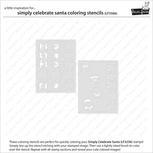 Load image into Gallery viewer, Stencils: Lawn Fawn-Simply Celebrate Santa Coloring Stencils
