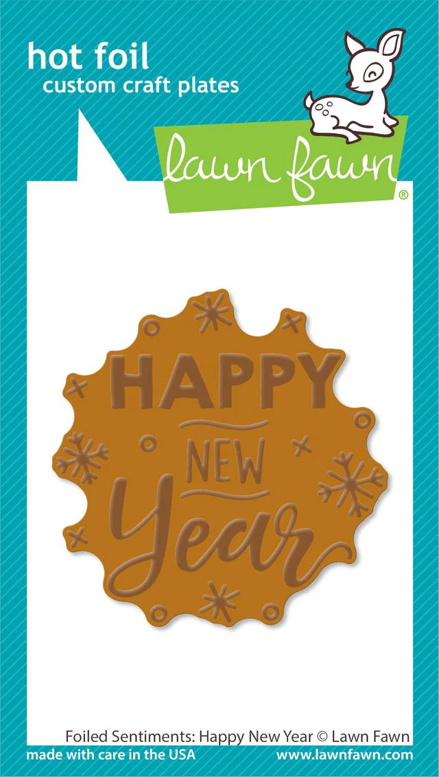 Hot Foil: Lawn Fawn-Foiled Sentiments: Happy New Year