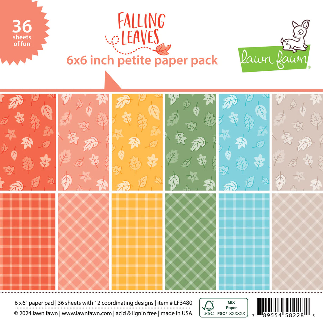 6x6 Paper: Lawn Fawn-Falling Leaves Petite Paper Pack