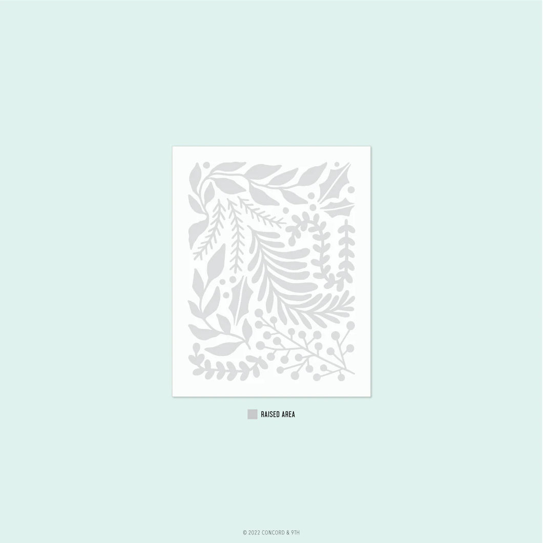 Embossing Folders: Concord & 9th-HOLIDAY SPRIGS EMBOSSING FOLDER