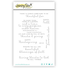 Load image into Gallery viewer, Stamps: Honey Bee Stamps-Blessings Of Fall - 4x6 Stamp Set
