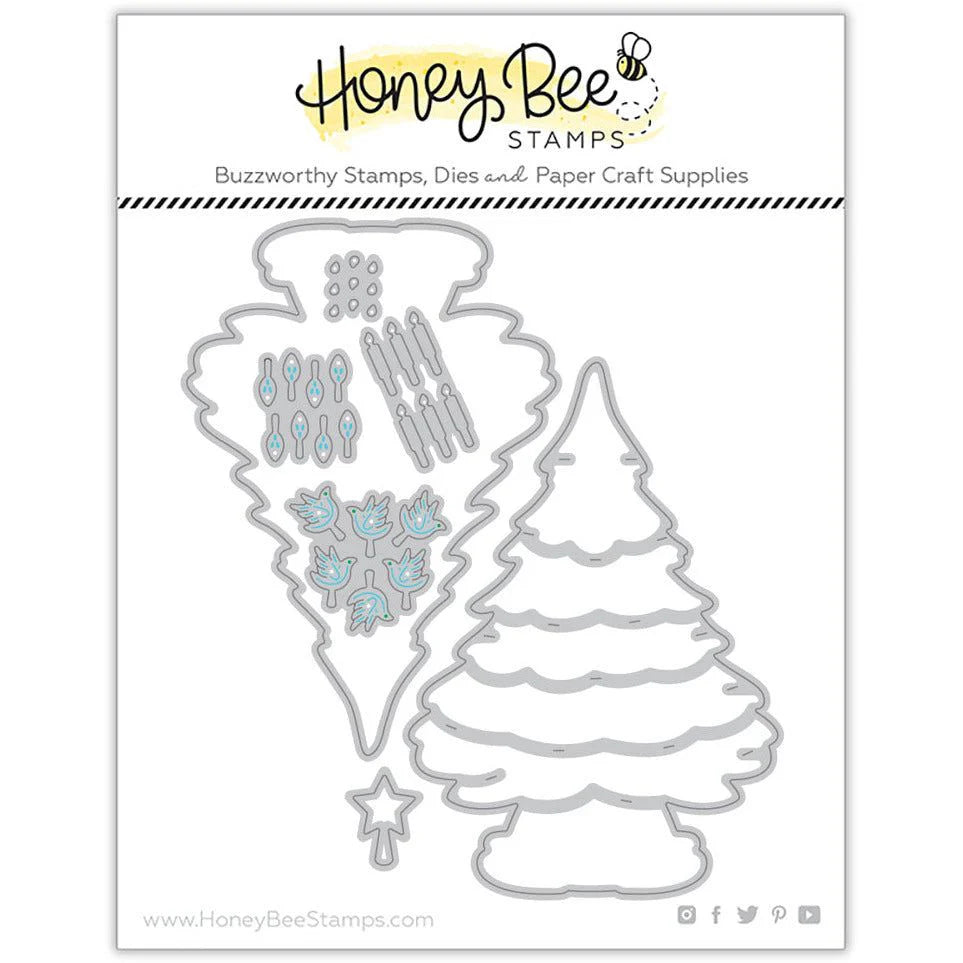 Dies: Honey Bee Stamps-Grandma’s Christmas Tree-Honey Cuts