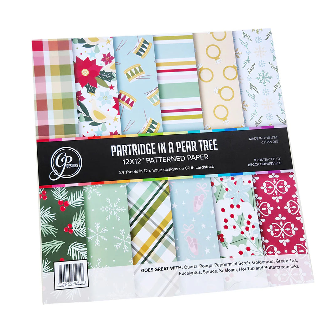 12x12 Paper: Catherine Pooler Designs-Partridge In A Pear  Tree