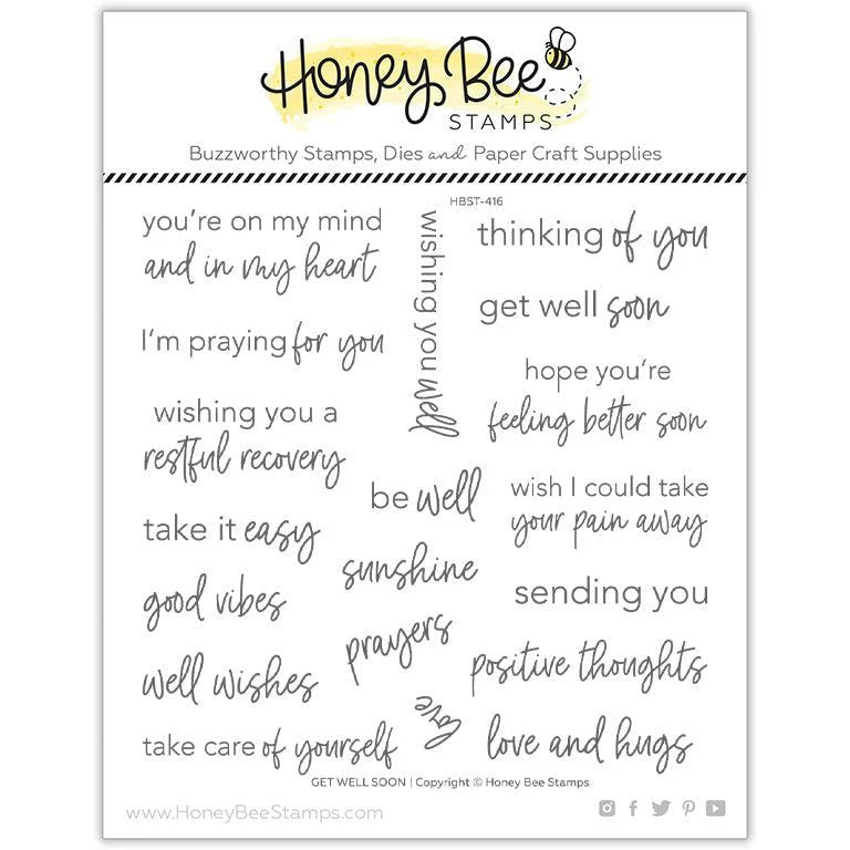 Stamps: Honey Bee  Stamps-Get Well Soon - 6x6 Stamp Set