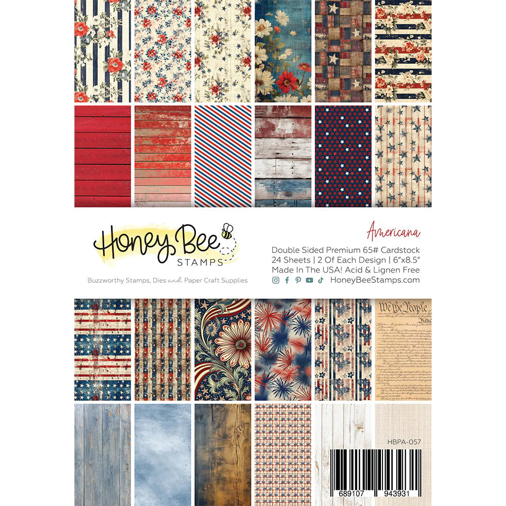 Specialty Paper: Honey Bee Stamps-Americana Paper Pad 6