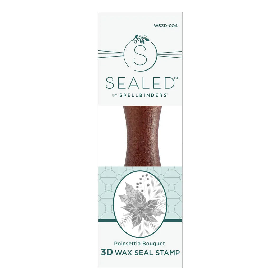 Wax Stamper: Spellbinders-POINSETTIA 3D WAX SEAL FROM THE SEALED 3D CHRISTMAS COLLECTION