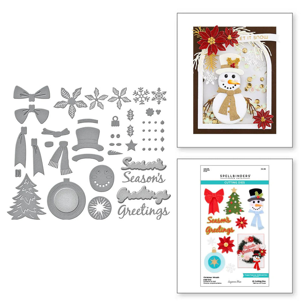 Dies: Spellbinders-CHRISTMAS WREATH ADD-ONS ETCHED DIES