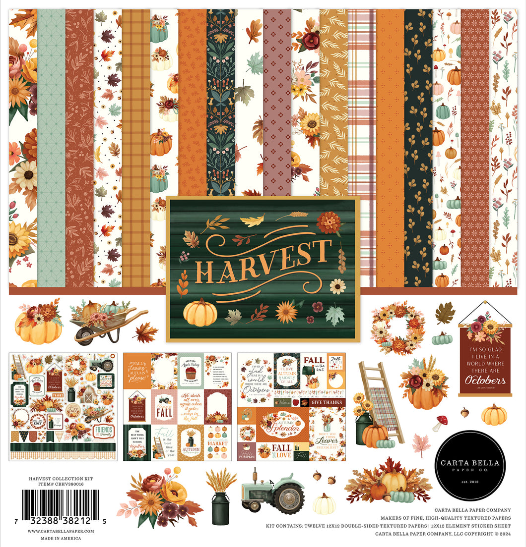 12x12 Scrapbook/Card Kit: Carta Bella-Harvest Collection Kit