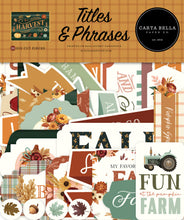 Load image into Gallery viewer, Embellishments: Carta Bella Cardstock Titles &amp; Phrases-Harvest
