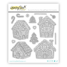 Load image into Gallery viewer, Stamps: Peppermint Village - Rubber Cling Stamp Set
