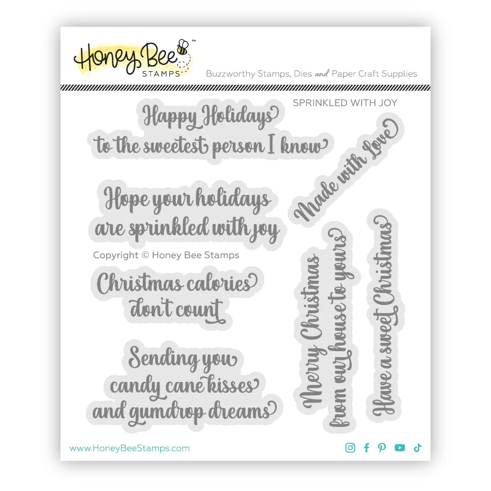 Stamps: Honey Bee Stamps-Sprinkled With Joy 4x4 Stamp Set