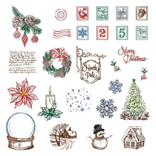 Load image into Gallery viewer, Stamps: Honey Bee Stamps-Postmarked: Holiday - Rubber Cling Stamp Set
