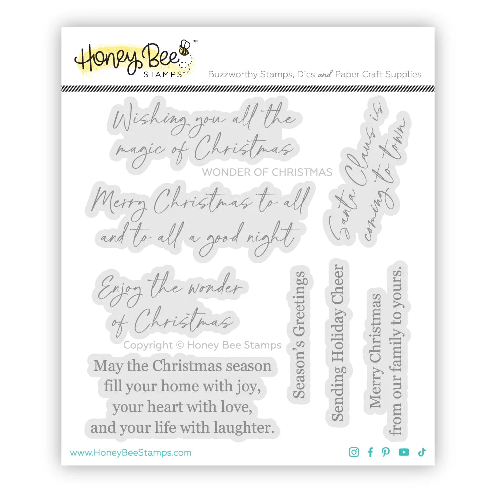 Stamps: Honey Bee Stamps-Wonder Of Christmas 4x4